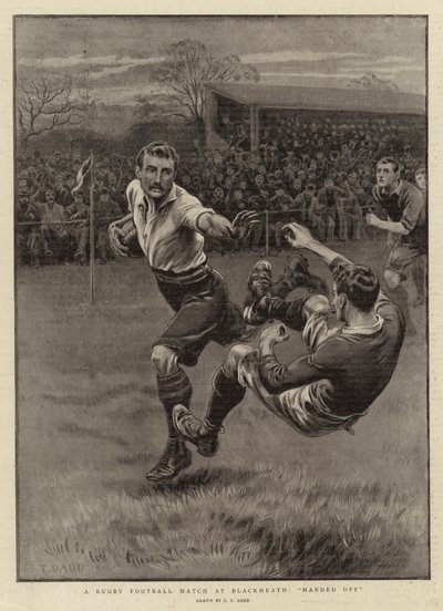Um jogo de futebol de rugby no Blackheath, entregue de S.T. Dadd