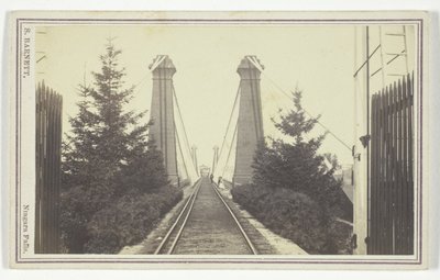 Ponte suspensa ferroviária, Cataratas do Niágara de S. Barnett