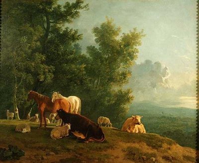 Cavalos e Vacas em Paisagem de S. and Barrett G. Gilpin
