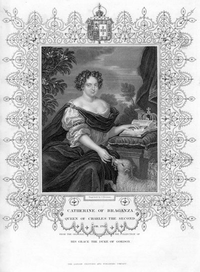 Catarina de Bragança, rainha consorte do rei Carlos II da Inglaterra, século XIX. de S. Freeman