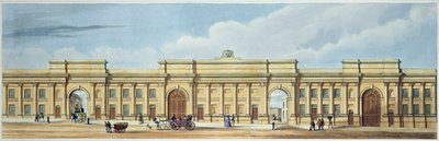 New Grand entrada para o Liverpool e Manchester Railway, Lime Street, Liverpool, de &39;Liverpool e Manchester Railway&39;, gravada por John Harris, pub. por Ackermann und Co., 1836 de S. Kelper