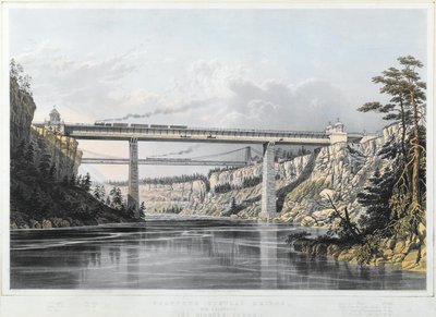 Estrada de ferro Grand Trunk do Canadá: Victoria Bridge, 1854 de S. Russell
