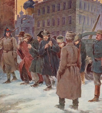 Trabalhos forçados soviéticos na rua (cor litho) de S. Sarmat