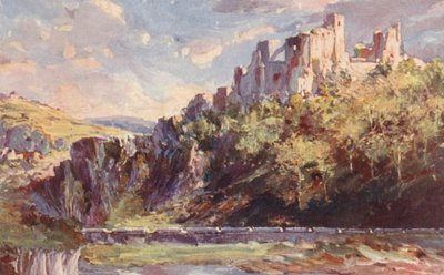 Castelo de Ventadour (litografia a cores) de Sabine Baring Gould