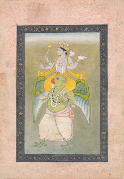 Vishnu em Garuda, ca. 1810-20. de Sajnu