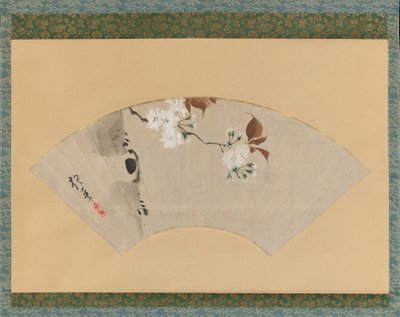 Cerejeiras em flor, século XVIII. de Sakai Hoitsu