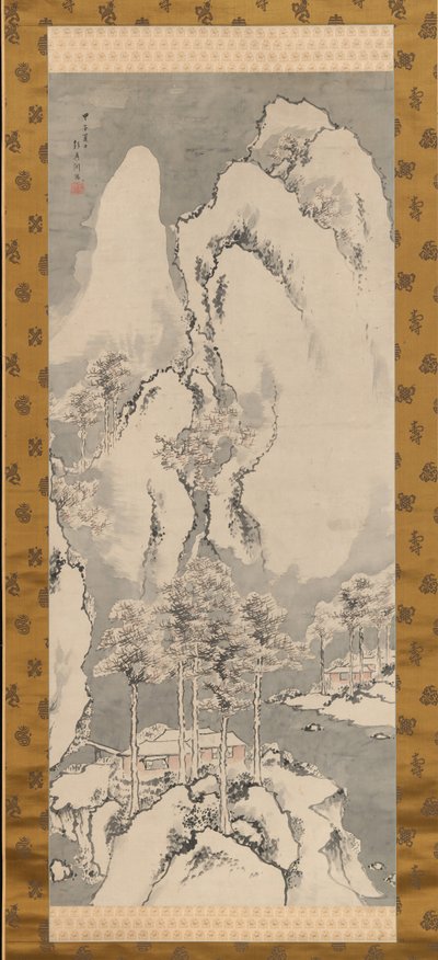 Paisagem nevada, 1744. de Sakaki Hyakusen