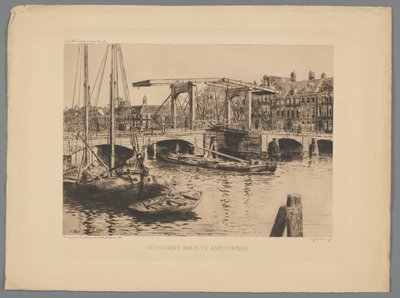 Vista da Ponte Skinny em Amesterdão
A Ponte Magricela em Amesterdão (título sobre o objecto) de Salomon Garf