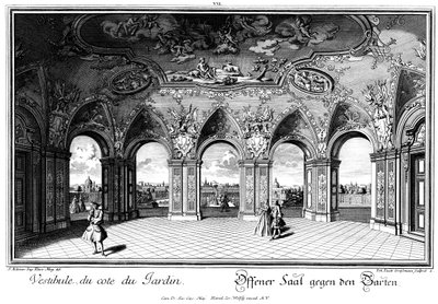 Vista do jardim da Sala Terrena de Salomon Kleiner