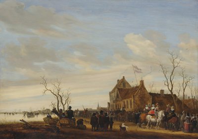 Desenhando a enguia, início da década de 1650. de Salomon Ruysdael