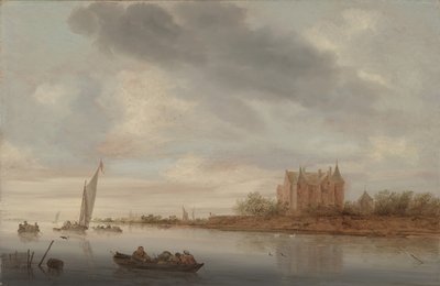 Castelo em um rio, 1644 de Salomon van Ruisdael or Ruysdael