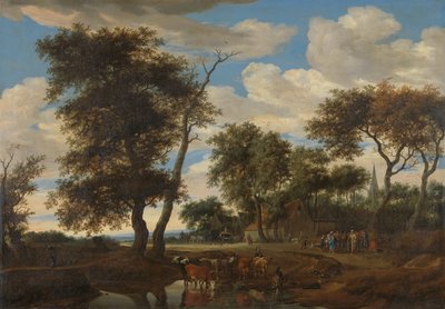 Vista de uma aldeia de Salomon van Ruysdael