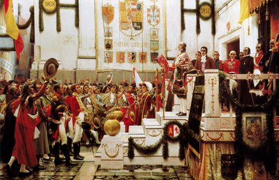 Promulgação da Constituição de Cádis, Espanha de Salvador Viniegra y Lasso de la Vega