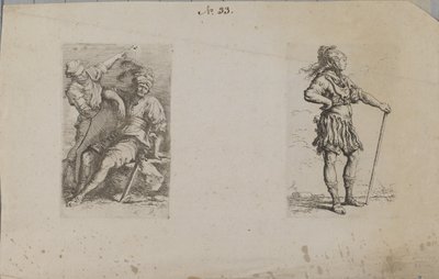 (Série Figurinhas) Dois Homens de Salvator Rosa