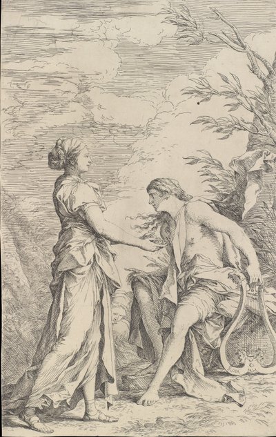 Apolo e a Sibila de Cumas, ca. 1661. de Salvator Rosa