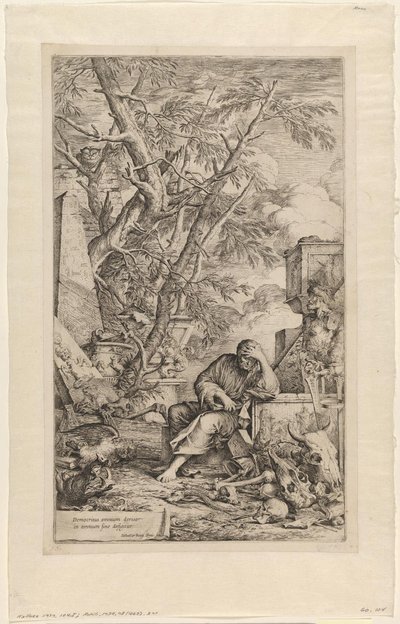 Demócrito em meditação de Salvator Rosa