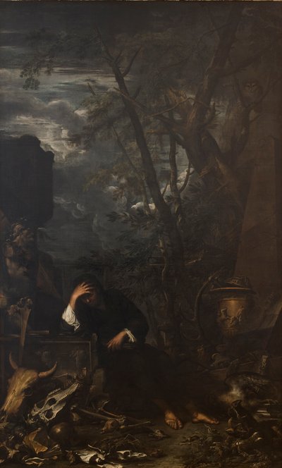 Demócrito em meditação de Salvator Rosa