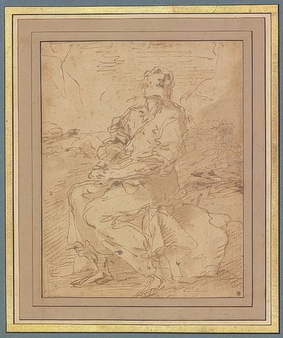 São Francisco, rascunho. 1649-60 de Salvator Rosa