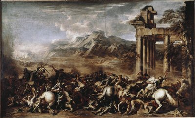 Batalha Heróica (óleo sobre tela de Salvator Rosa