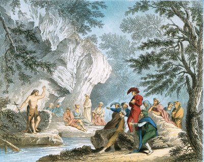 João Batista pregando no deserto de Salvator Rosa