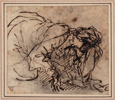 Estudo de mulher de Salvator Rosa