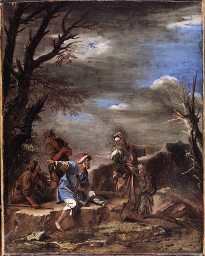 Paisagem com figuras de Salvator Rosa