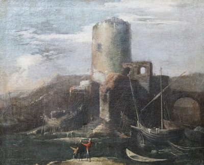 Paisagem com ruínas de Salvator Rosa