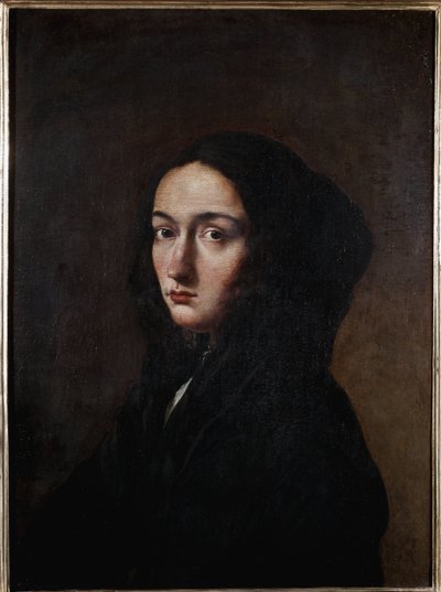 Retrato da Esposa da Artista Lucrécia (óleo sobre tela de Salvator Rosa