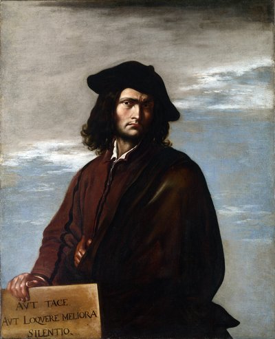 Auto-retrato, c.1645 (óleo sobre tela) de Salvator Rosa