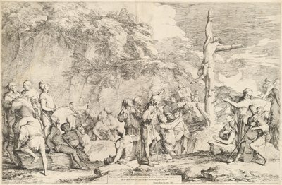 A Crucificação de Polícrates de Salvator Rosa