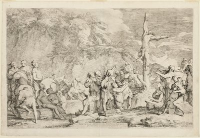 A Crucificação de Polícrates de Salvator Rosa