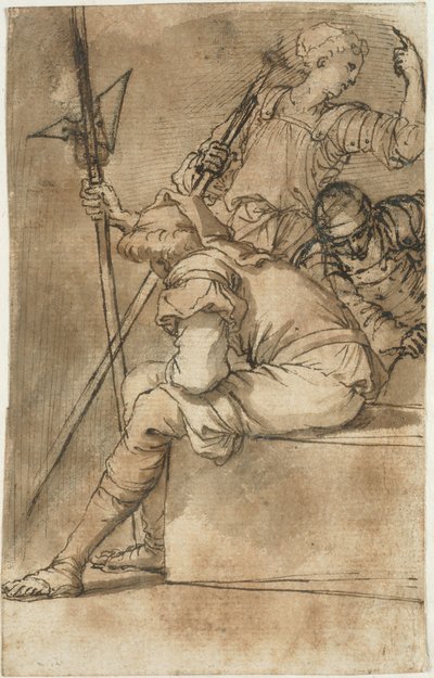 Três soldados descansando de Salvator Rosa