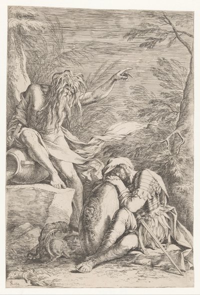 Tiberino aparece para Enéias de Salvator Rosa