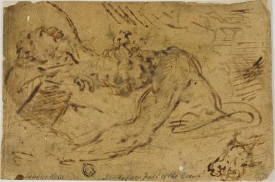 Duas figuras de luta de Salvator Rosa
