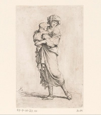 Mulher com uma criança
Números pequenos (título da série)
Figurino (título da série) de Salvator Rosa