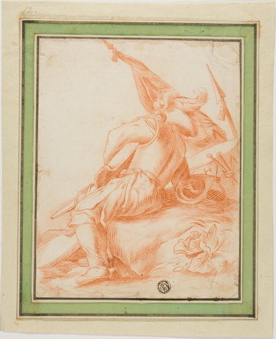 Guerreiro em repouso de Salvator Rosa