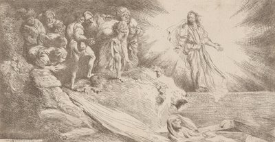 Ressurreição de Lázaro, 1645. de Salvatore Castiglione