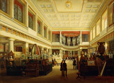 Primeira exposição industrial em Nápoles na Sala Tarsia em 1854, Salvatore Fergola de Salvatore Fergola