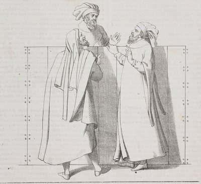 Artesãos florentinos do século XVI, Florença, Toscana, Itália, litografia de Salvatore Puglia de Poliorama Pittoresco, n 28, 15 de Fevereiro de Salvatore Puglia