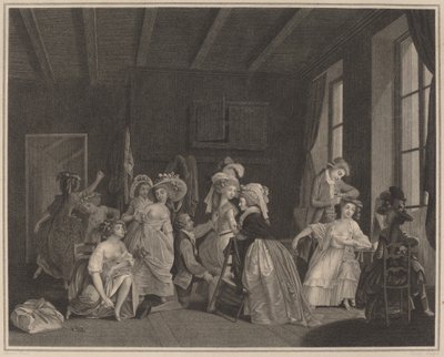 Os preparativos para o balé de Salvatore Tresca after Nicolas Lavreince