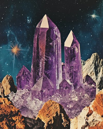Paisagem Cósmica de Ametista de Samantha Hearn