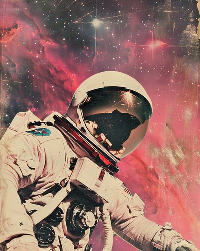 Astronauta Nebulosa Vermelha de Samantha Hearn