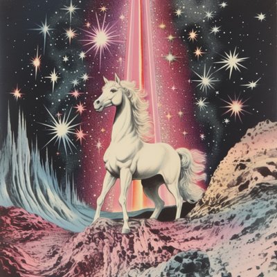 Cavalo Espacial Etéreo de Samantha Hearn