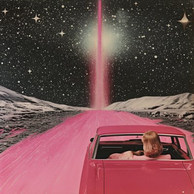 Viagem Cósmica do Carro Cor-de-rosa de Samantha Hearn