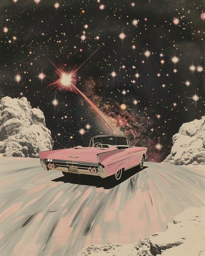 Convertível Rosa Cosmic Drive de Samantha Hearn