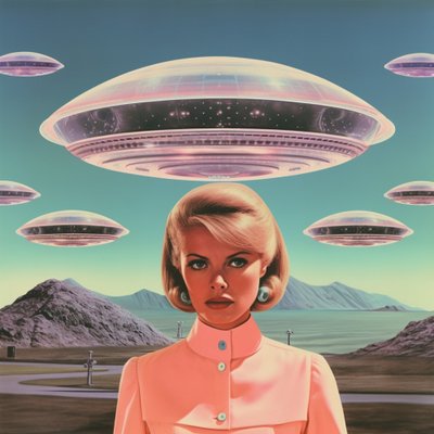 Encontro com um alienígena ao estilo retro de Samantha Hearn