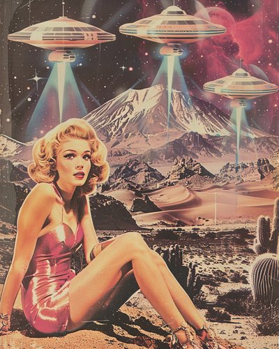 Invasão de OVNIs no Deserto Retro de Samantha Hearn