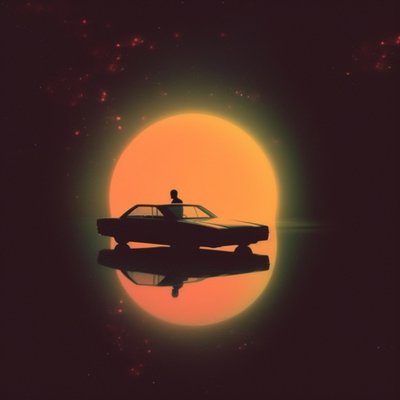 Silhueta Retro Sun Driver de Samantha Hearn