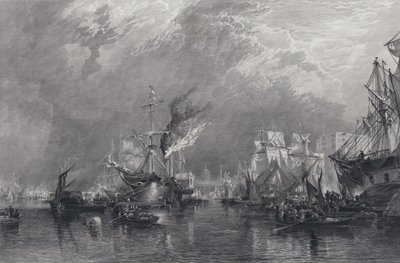 O Porto de Londres (gravura) de Samuel (after) Bough