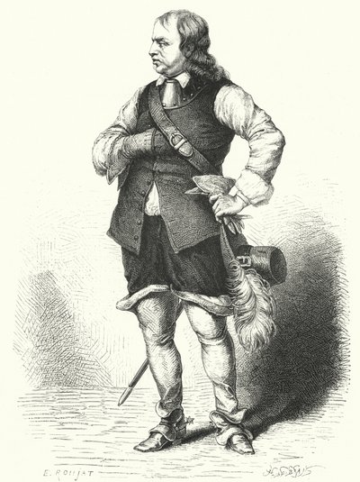 Oliver Cromwell, Lord Protector of the Commonwealth (gravura) de Samuel (after) Cooper